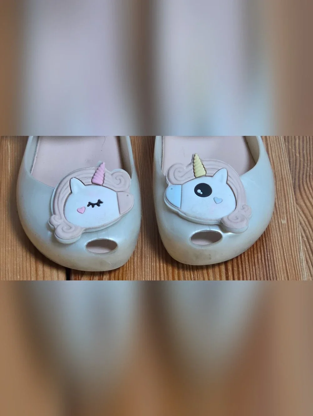 Mini Melissa Girls' Unicorn Jelly Mary Jane Shoes in Cream
